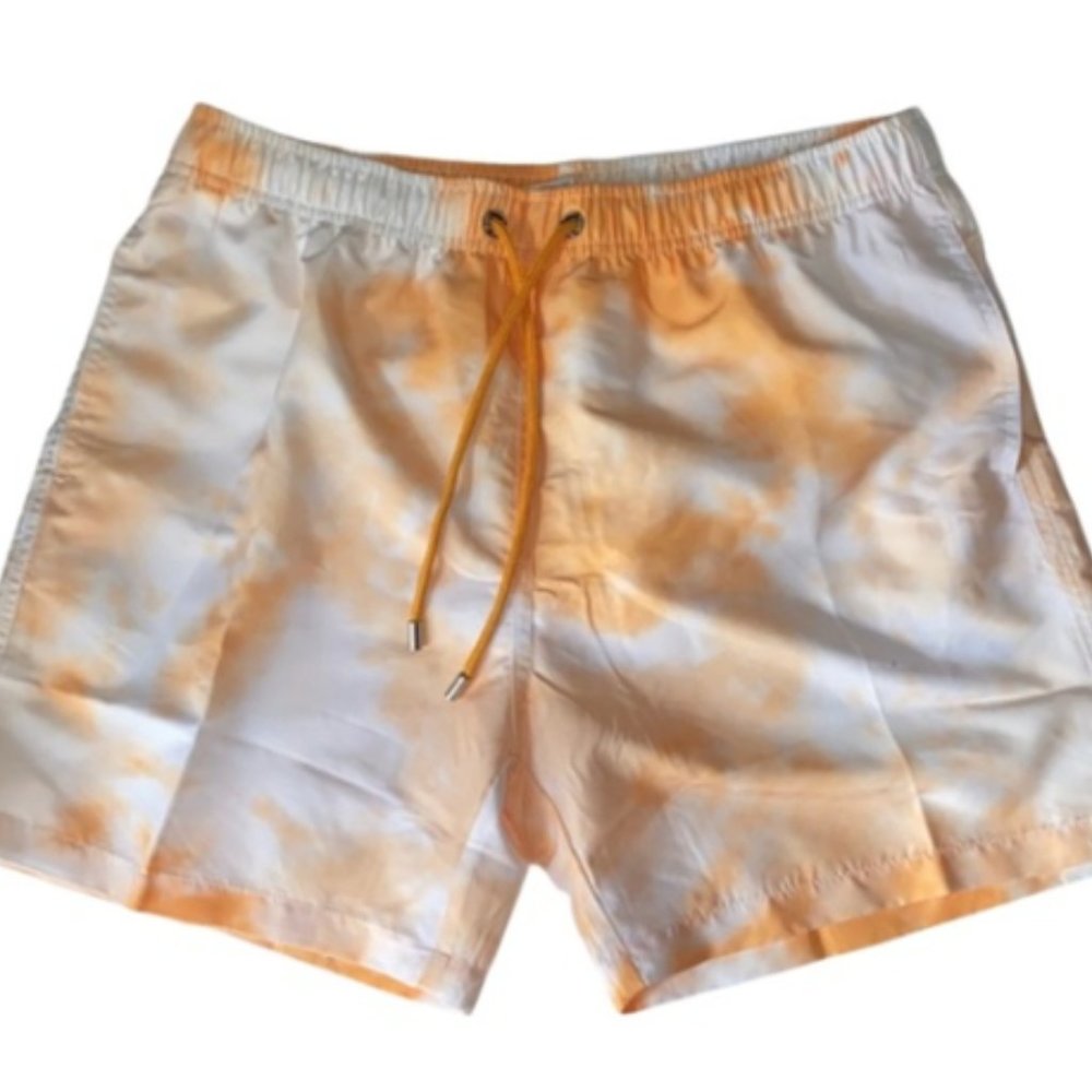 Frank's Australia Print Men's Swim Shorts, Orange